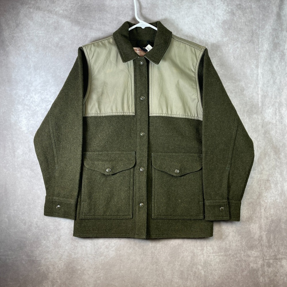 VINTAGE Filson Wool Cruiser Jacket Womens Small Green Hunting Outdoors USA Made